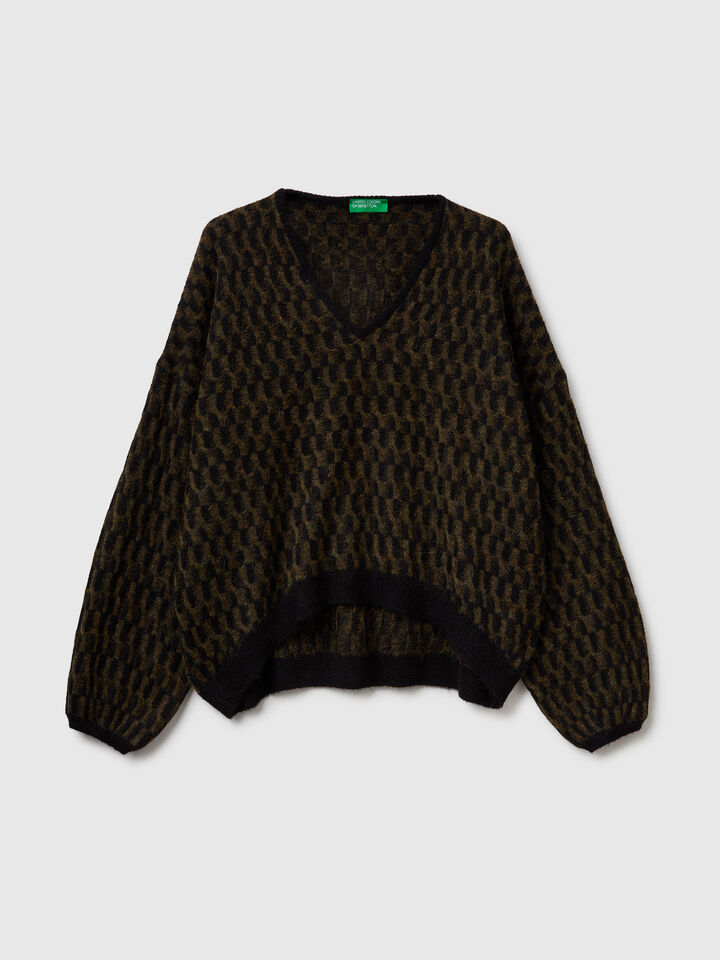 V NECK SWEATER L/S Femme image number 5